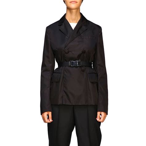 prada jacket dames|prada women's double breasted jackets.